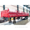 البضائع السائبة 60T 3axle fence نصف شاحنة مقطورة